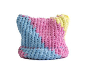 colorful knitted wool hat