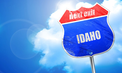  idaho, 3D rendering, blue street sign