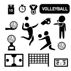 isolated volleyball icon