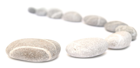 Fototapeta na wymiar row of pebbles