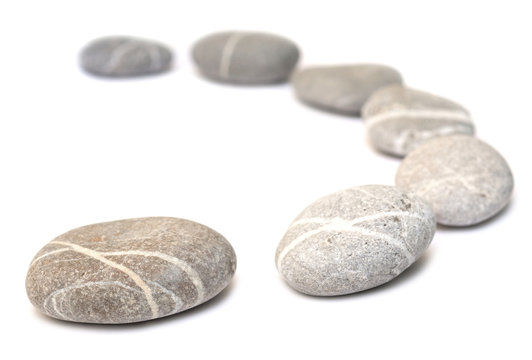 row of pebbles