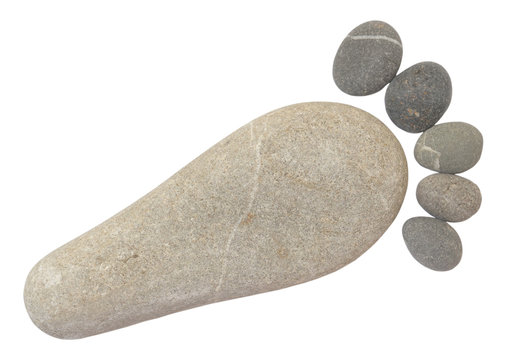 pebble foot isolated