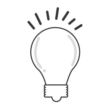 flat design regular lightbulb icon vector illustration