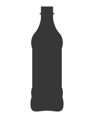 flat design soda bottle icon vector illustration