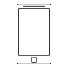 flat design modern cellphone icon vector illustration