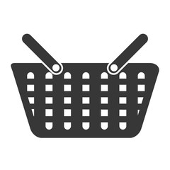 flat design shopping basket icon vector illustration