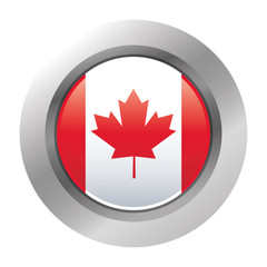 flat design canadian badge icon vector illustration