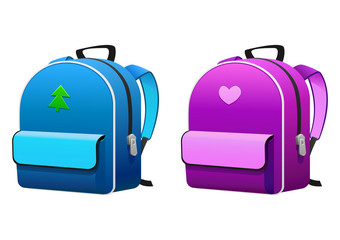 pink and blue backpacks for school