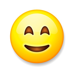 Emoji isolated on white background, emoticon face