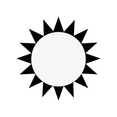 flat design single sun icon vector illustration