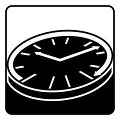 Clock web icon. Vector illustration eps10