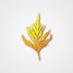 Background with autumn leaf of triangles