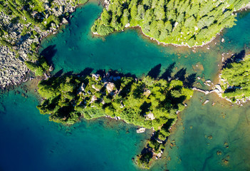 Lago Viola - Val di Campo - Poschiavo - Svizzera - vista aerea