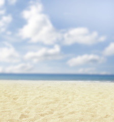 Fototapeta na wymiar Beach sand sea and sky summer background