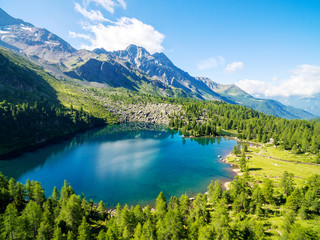 Fototapeta na wymiar Lago Viola - Val di Campo - Poschiavo - Svizzera