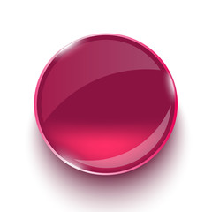 Realistic glass banner for web interface.