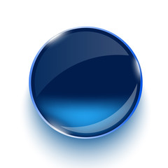 Realistic glass banner for web interface.