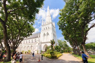 St Andrew's Cathedral in Singapore. St Andrew's Cathedral is one of the famous tourist attraction in Singapore.