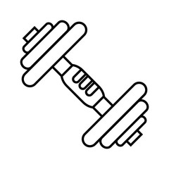 flat design single dumbell icon vector illustration