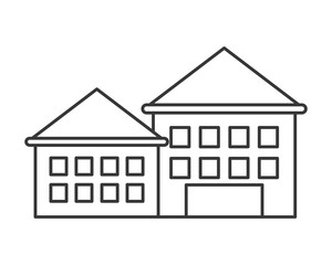 flat design retro building icon vector illustration