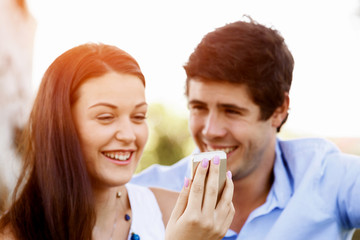 Young couple in the park