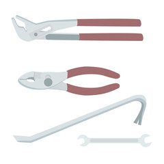 House repairs tools. Crowbar, groove joint pliers, open-ended spanner, slip joint pliers, house repairing. Tools for repairing crowbar, groove joint pliers, open-ended spanner, slip joint pliers .