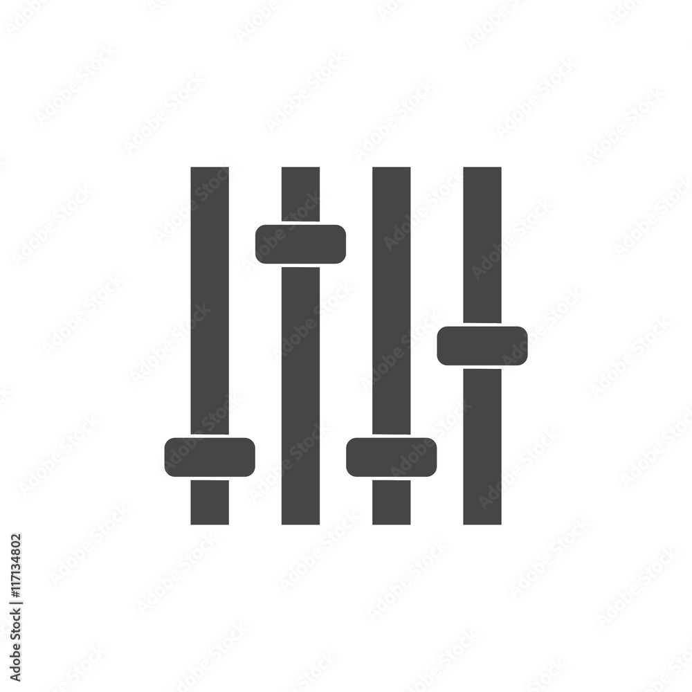 Poster sliders or faders control board, fader icon