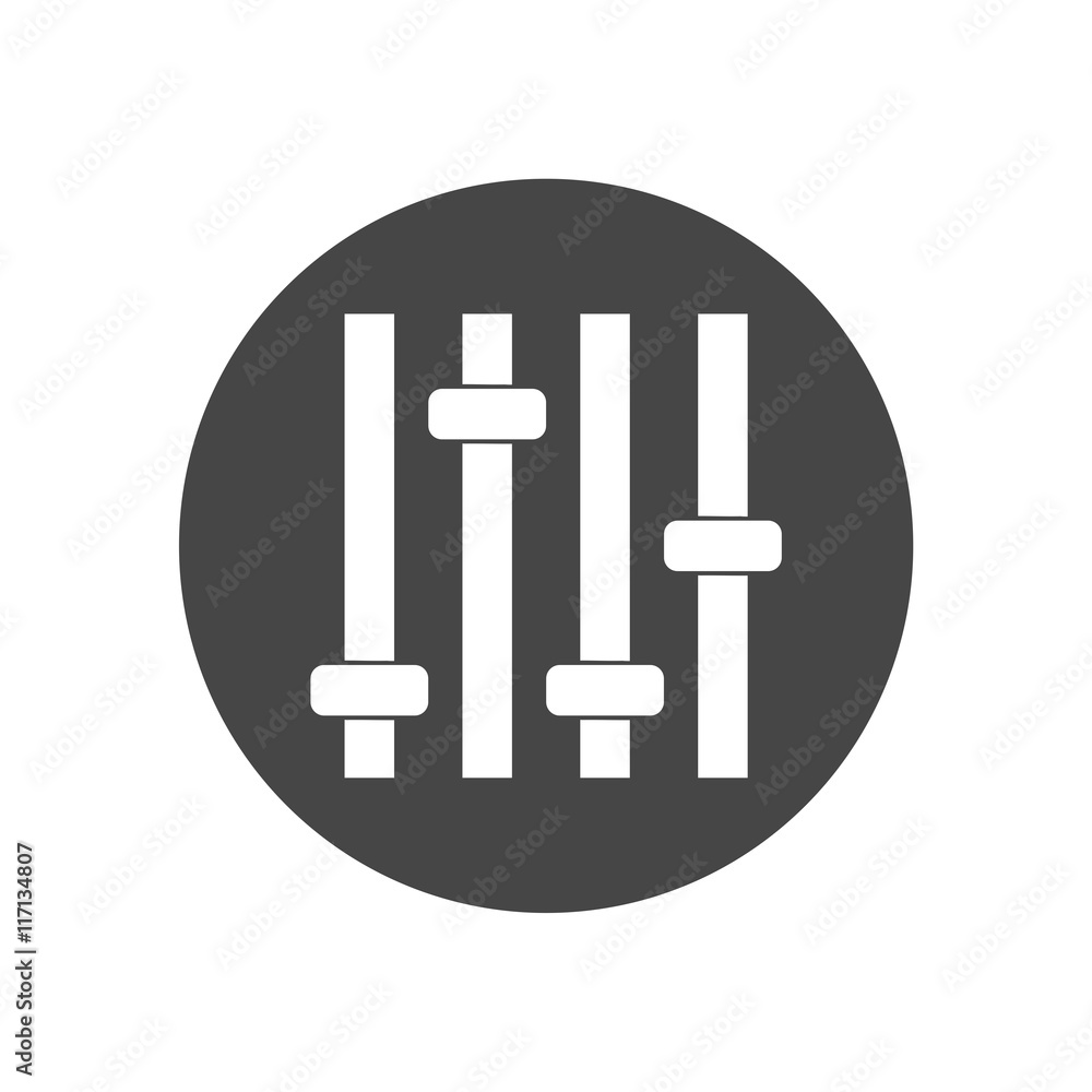 Poster sliders or faders control board, fader icon