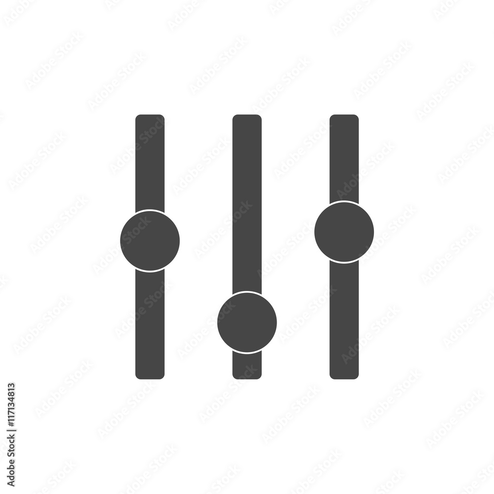 Poster sliders or faders control board, fader icon