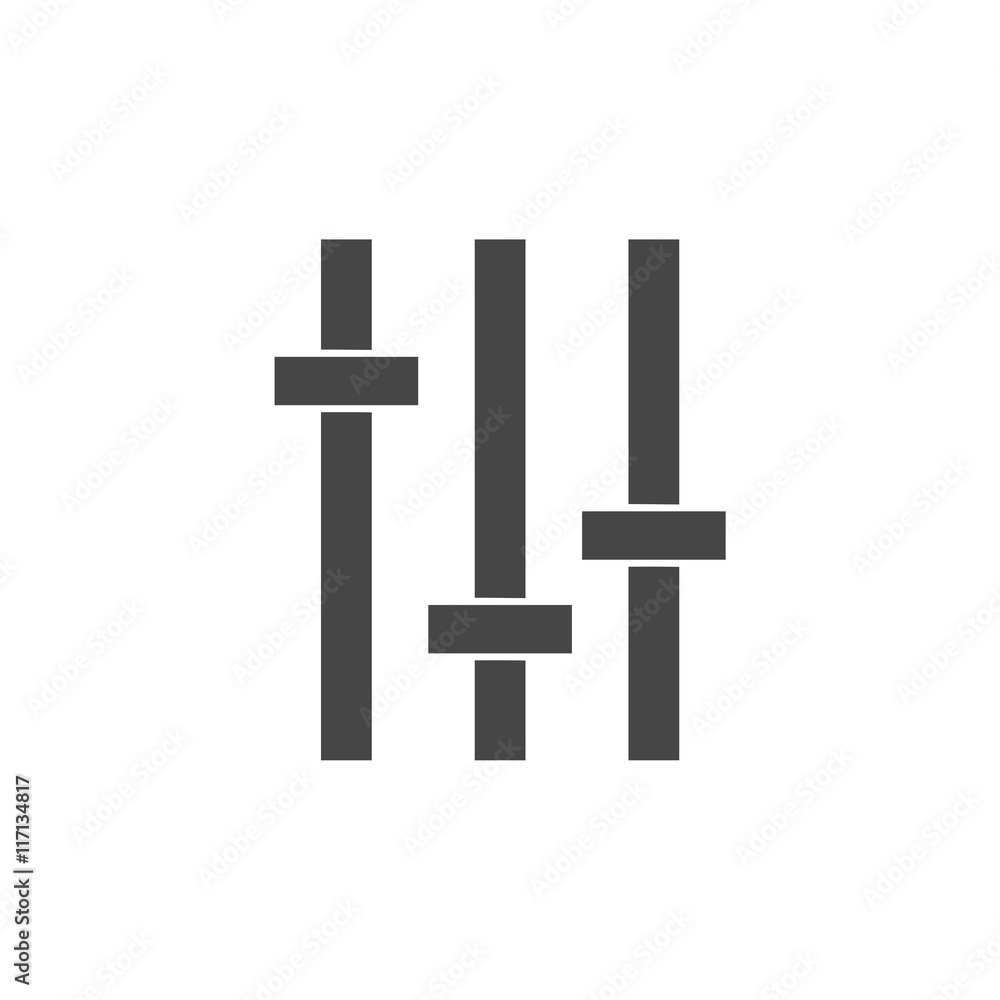 Poster sliders or faders control board, fader icon