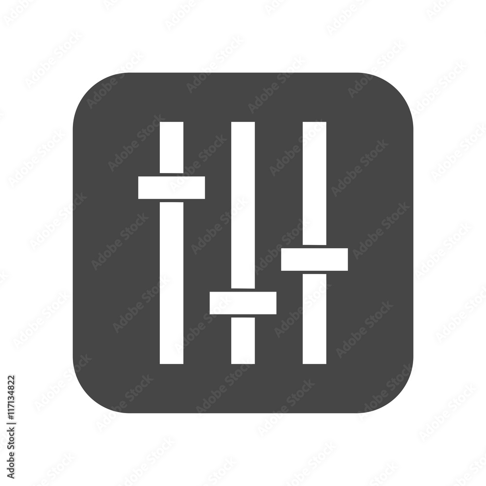 Poster sliders or faders control board, fader icon