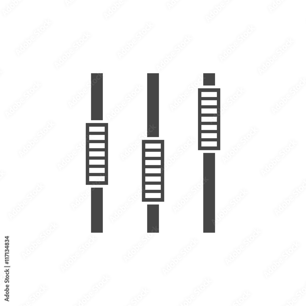 Poster sliders or faders control board, fader icon