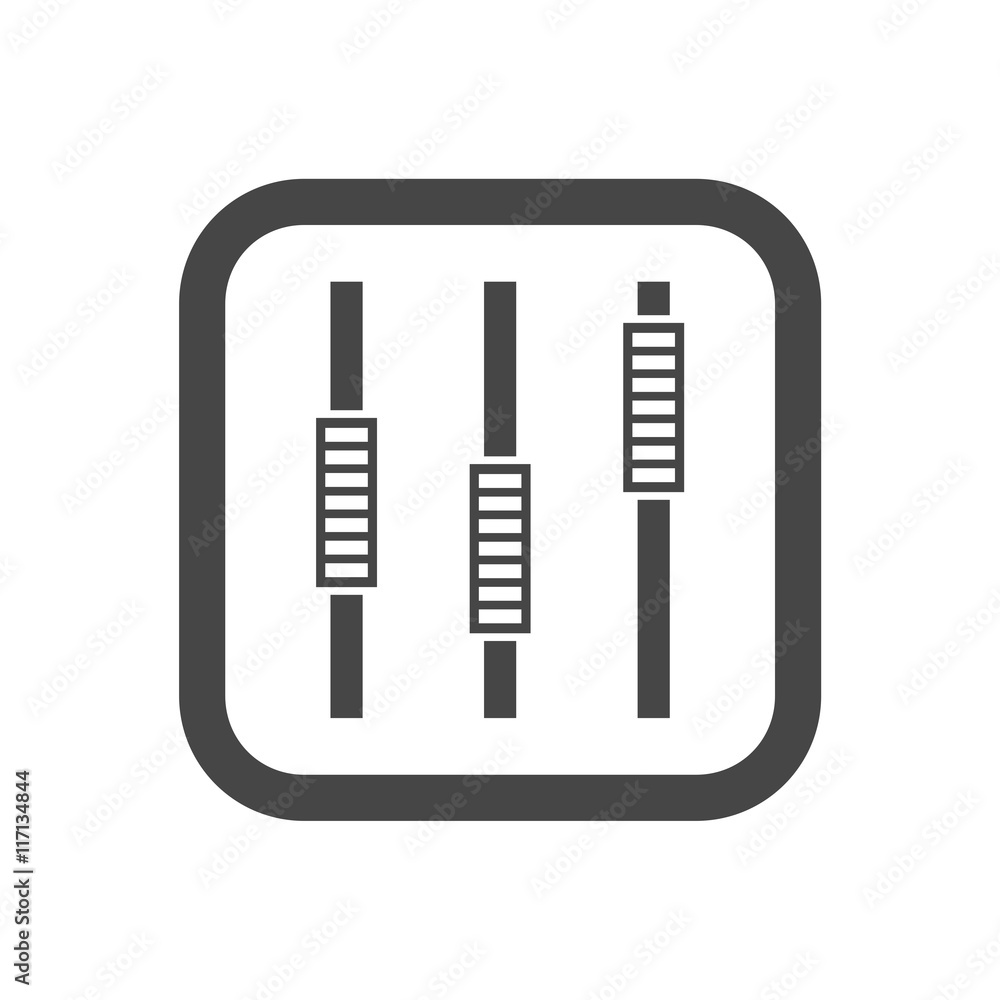 Poster sliders or faders control board, fader icon