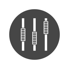 Sliders or faders control board, Fader icon