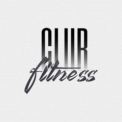 Fitness - badges, lettering, calligraphy is written with the help of tools using typographic rules © zao4nik