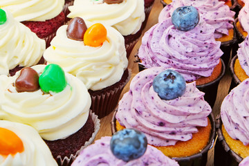 fresh pastry cream and decorated with berries 