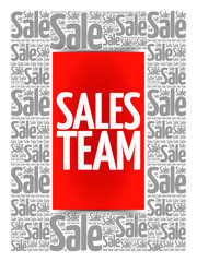 Sales Team words cloud, business concept background