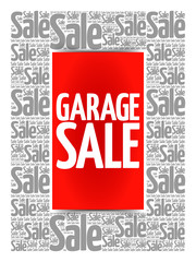 Fototapeta premium GARAGE SALE words cloud, business concept background