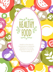 Healty food background representing