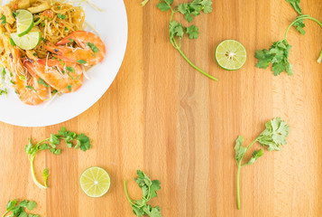 Asian Rice Noodle with Shrimp, PAD THAI