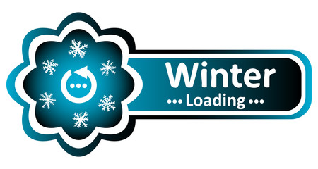 Double blue icon winter arrow loading