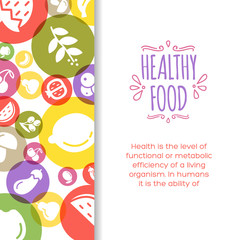 Healty food background representing