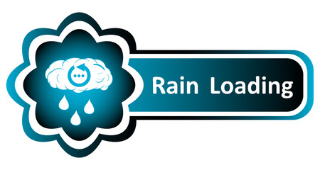 Double blue icon rain drops loading