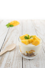 Homemade Mango Yoghurt Parfait with Granola