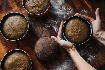 Homemade black bread