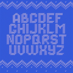 Fototapeta na wymiar Crochet font knitted ornament