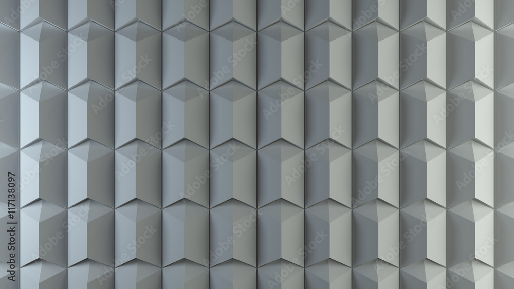 Poster 3d geometry background with repeating shapes