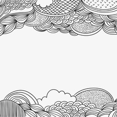 Background with calligraphic ornaments