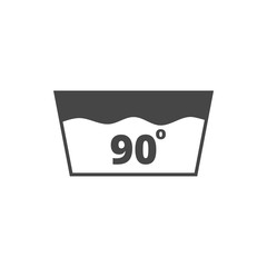 Wash icon, Machine washable at 90 degrees symbol