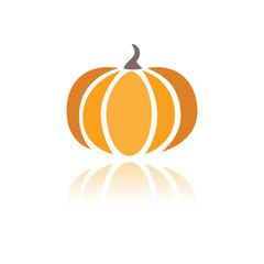 Icono de una calabaza sobre fondo blanco